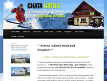 Tablet Screenshot of chatakatka.sk